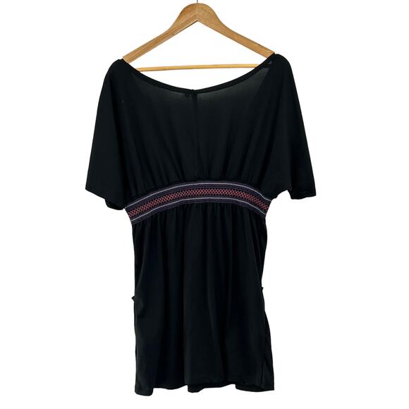 Cherie St Tropez 2X Black Empire Waist Beach Coverup - Picture 4 of 9